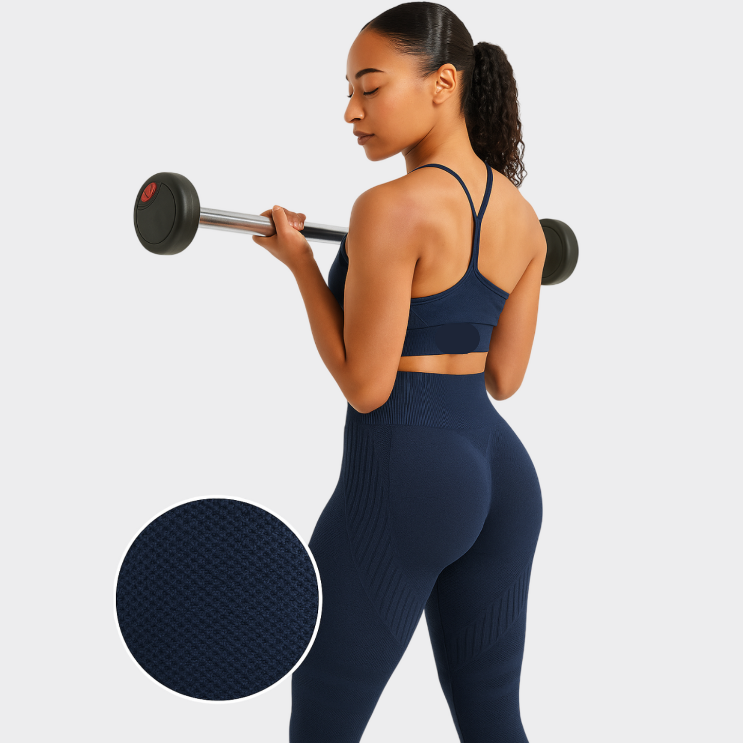 3D-Leggings – Blau